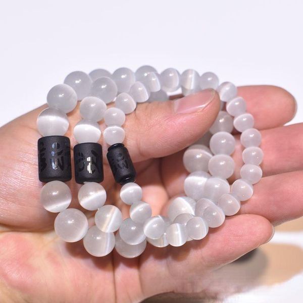 Fili di fiocchi in perline semplice moda squisito braccialetto bianco opale singolo cerchio donna gioiello all'ingrosso