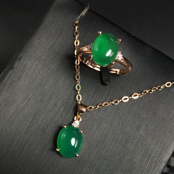 Bracciale Orecchini Collana KJJEAXCMY Boutique Gioielli Set di midollo di giada verde Catena intarsiata in argento sterling 925 con eccellente supporto del prezzo