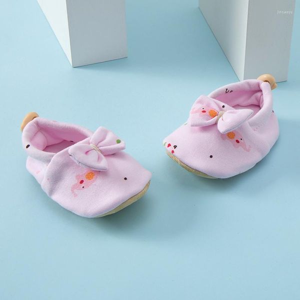 Первые ходоки модные лук детские туфли осенние хлопковое малыш с мягкой резиновой девушкой на пол носка