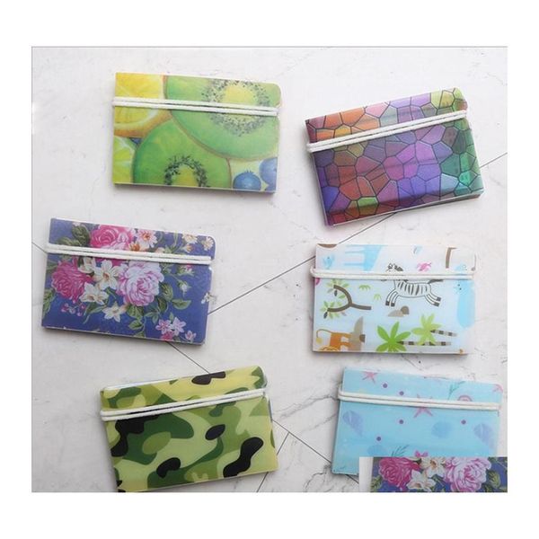 Bolsas de embalagem embalagem Flor Camouflage Pl￡stico Fa￧a Clipe de suporte port￡til Prote￧￣o dobr￡vel m￡scara facial Caso de armazenamento 8 Cores Drop D Otiyb