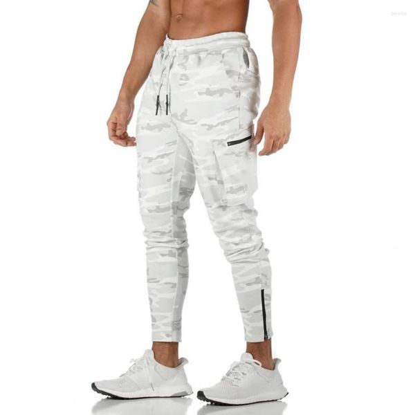 Pantaloni da uomo Trendy Men Workout Camouflage Streetwear Super Soft Skinny Mid Waist Cargo