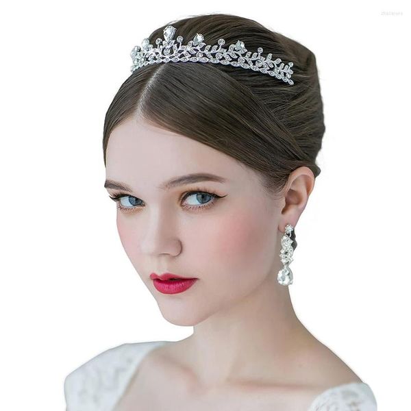Başlıklar HP332 Gelin için Kristal Düğün Tiara Prenses Headband Pageant Crown Gelin Mücevher Aksesuarları Kadın
