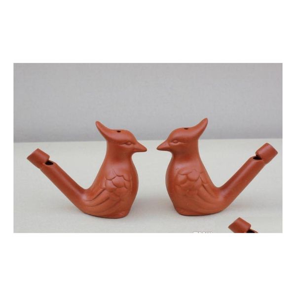 Arti e Mestieri 100 Pz Creativo Uccello Acquatico Fischietto Argilla Ceramica Smaltata Pavone Uccelli Giocattoli Musicali Per Il Bagno Per Bambini Decorazione Della Casa Dh6Ia