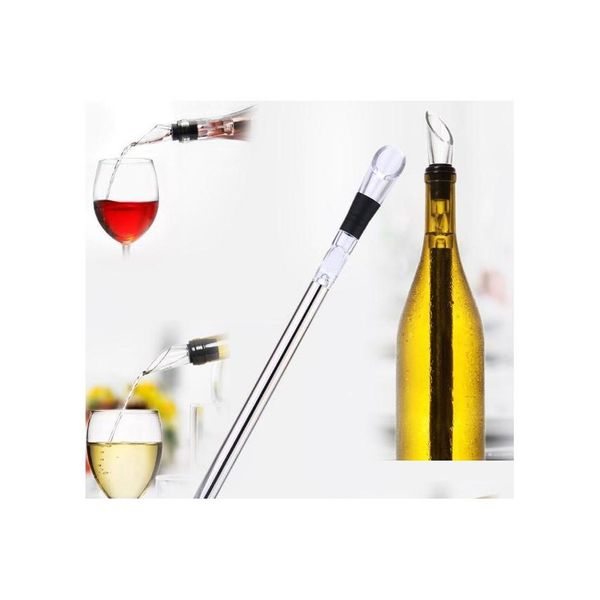 Secchielli e refrigeratori per il ghiaccio Refrigeratori per vino Stick Raffreddatore per bottiglie in acciaio inossidabile Cool Rod con versatore di Dhs Sn1295 Drop Delivery Home Garde Dhwph