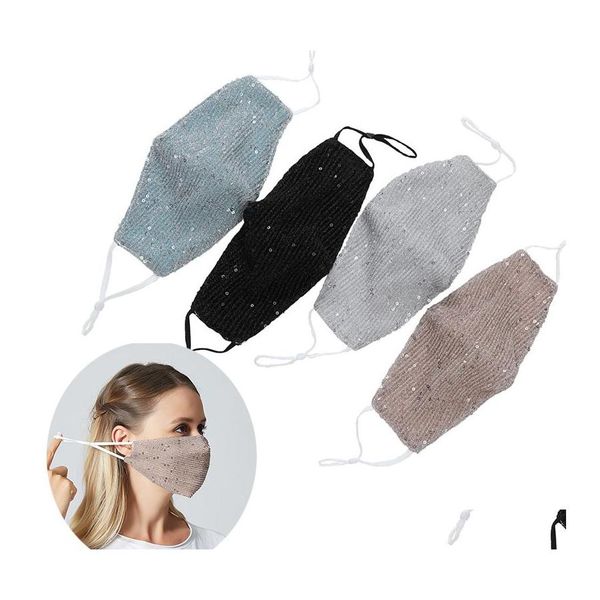 Parti Dekorasyon Moda Tasarım Pullu Maskeler PM2.5 Toz Geçirmez Ağız ER Yıkanabilir Yeniden Kullanım Yüz Maskesi Elastik Earloop Ağızlar Damla Teslimat Otzfi