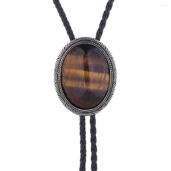 Papillon Moda Modello Ricciolo Con Grande Pietra Bolo Tie