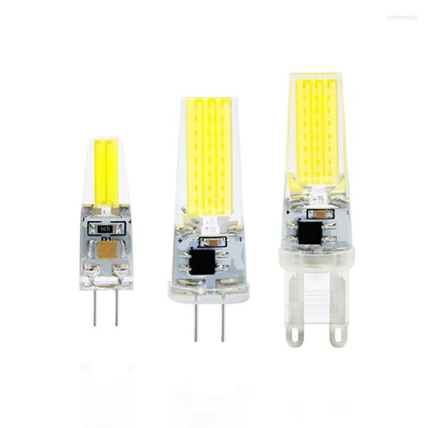 10pcs/lote G4 Lâmpada LED Mini diminua 220V 3W 6W LEDS BULLIER CHANDELIER LUZ SUPER BRILHO COB SILICONE BULLBS AMPOULE G9