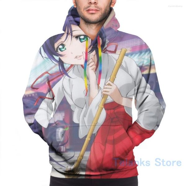 Herren-Kapuzenpullover, Herren-Sweatshirt für Damen, lustig, Love Live! School Idol Project – Nozomi's Spiritual Power Print Casual Hoodie Streetwear