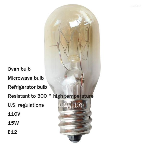 Fırın ampul LED filament ampuller sarı dekoratif yüksek sıcaklık direnci 300 derece AC110V buzdolabı için