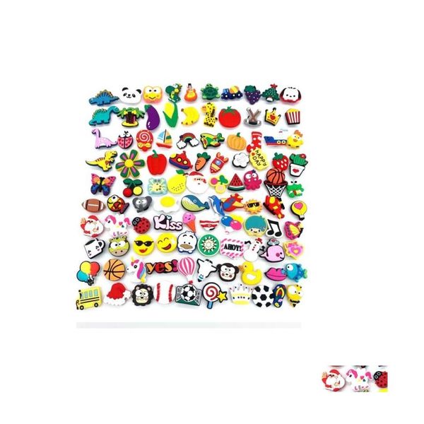 Schuh zerteilt Zusätze Großhandels100pcs/lot kundenspezifischer mexikanischer Art-PVC-Charme Shoecharms-Schnallen-weicher Gummi für Croc-Schuhe D Dht1O