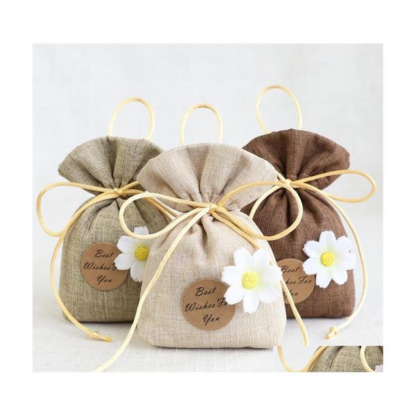 Sachet Taschen Leere Tasche Dstring Candy Kräutertee Paket Kleines Geschenk Lavendel Aromatherapie Blume Nette Schlafzimmer Deodorant Drop Lieferung Dhao1