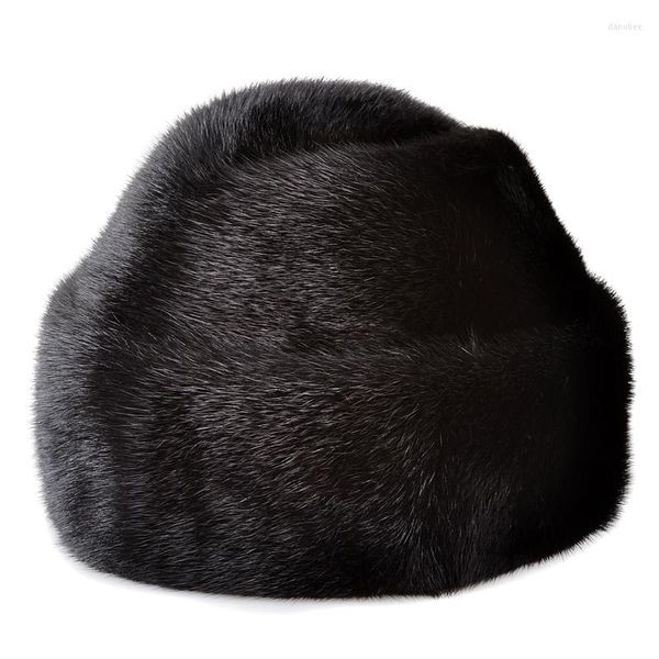 Berretti di LUSSO in stile francese da uomo invernale berretti da importazione uomo antivento nero / marrone caldo cappelli bomber Mex Dome rotondo cofano Homme