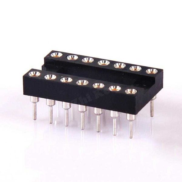 10 Stück DIP14, rundes Loch, 14 Pins, 2,54 mm, DIP-IC-Sockel, 14 PIN, 2,54, Adapter für andere elektronische Komponenten, Lötanschluss