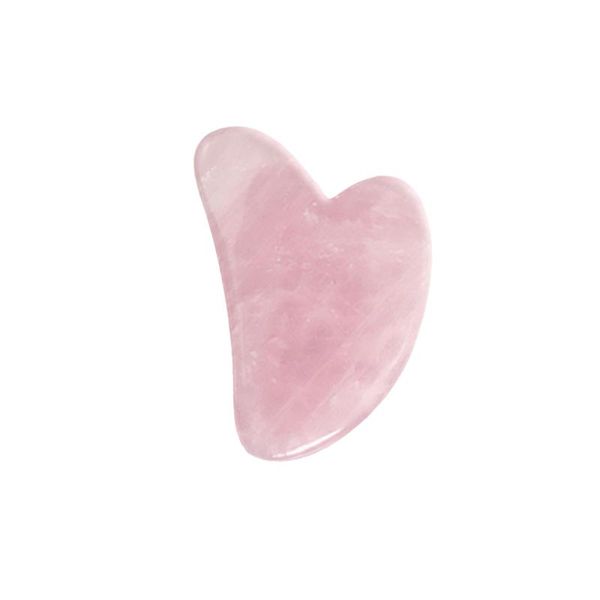 Figurine decorative Oggetti 1 PC Raschietto per massaggio a forma di cuore in resina Rosa artificiale Gua Sha Viso Collo Massaggiatore per il corpo Piatto Guasha