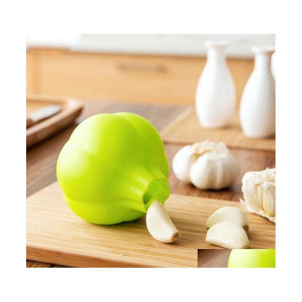 Utensili per frutta e verdura Creativo Sile Gomma Pelapatate per aglio Presse Tra Soft Peeled Strip Tool Accessori per la cucina domestica Drop Delivery Dhmaq