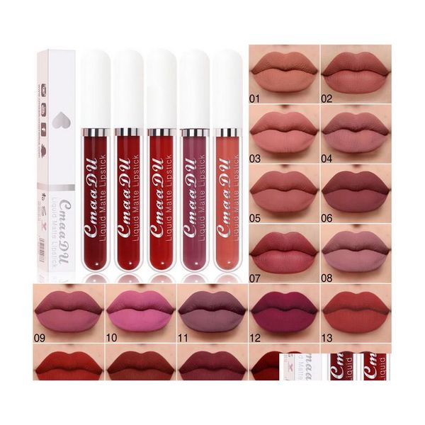 Lipgloss Cmaadu Lipgloss Lippenglanz Mattflüssiger Lippenstift 18 Farben Wasserdicht Natürlich Langlebig Veetines Labiales Makeup Drop Dhdlf