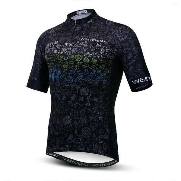 Rennjacken 2023 Radfahren Jersey Männer Fahrrad Kurzarm Straße Berg MTB Tops Fahrrad Shirts Sommer Schwarz Rot