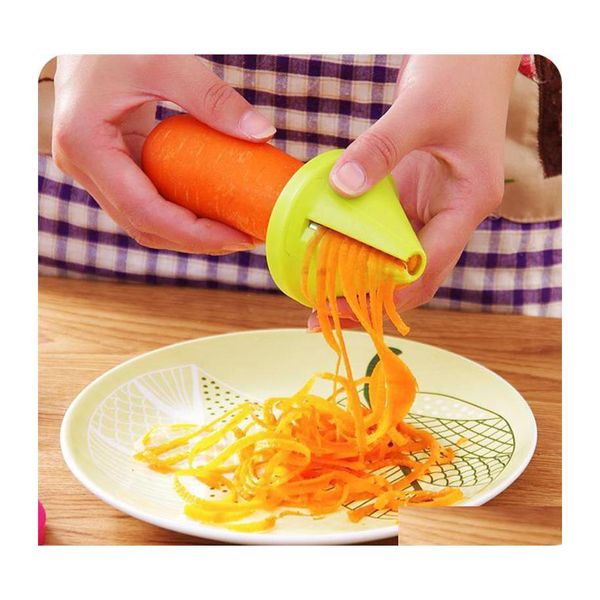 Frutta Verdura Strumenti Affettatrice Imbuto Modello Trituratore Spirale Carota Insalata Taglierina Ravanello Grattugia Strumento di cottura Accessori da cucina G Dhvjb