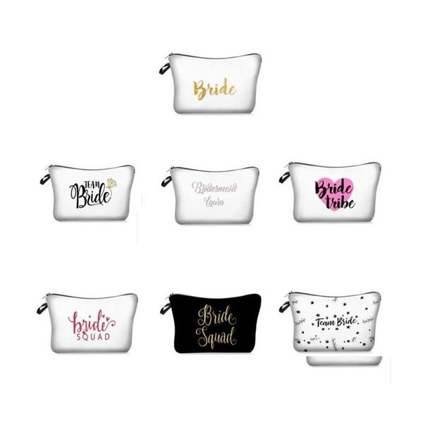 Andere Event Party Supplies Bedruckte Braut Kosmetiktasche Brautjungfer Geschenk Hochzeitsdekoration Bachelorette Brautparty Teambevorzugung Dro Dhzcd