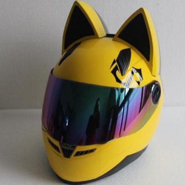 Capacetes de motocicleta Capacete amarelo Racing Antifog Personality Design Casco Motor Hori Nitrinos Brand