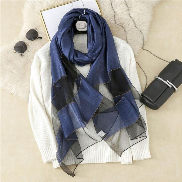 Lenços 2023 marca de listra feminina lã de lã seda para lady pashmina falard feminina bandana hijabs lenço shawls de pescoço