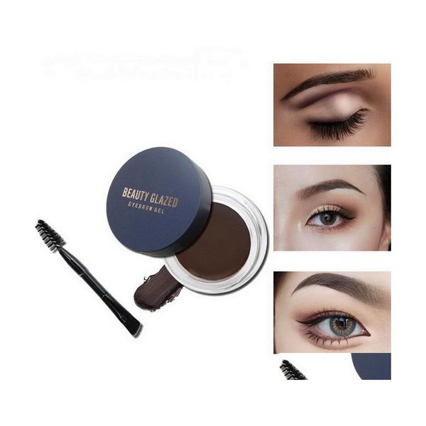 Potenziatori per sopracciglia Beauty Glazed Waterproof Eye Brow Gel Pomade Enhancer 5 colori disponibili con testina a lunga durata Natural Easy Dhniz