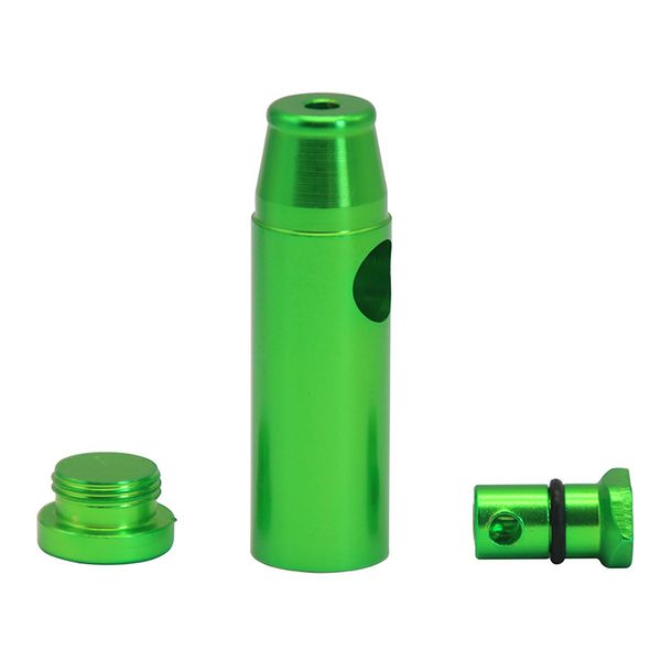 Mini tubo in metallo Bullet Snuff Bottle Snuffer Set da fumo in alluminio Bullet Snuff Pipes Accessori per fumatori per regalo