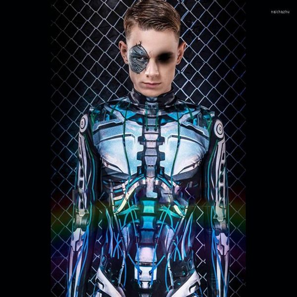 Stage Wear 3D Printed Robot Cosplay Turssuit Bar Dj Costume Comseume Clothing Gogo Dance Costumes Rave Festival Festival Dwy3758