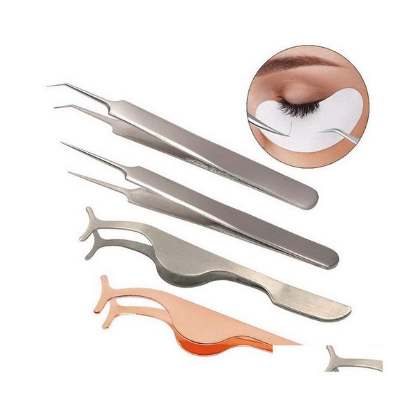 Augenbrauenpinzette, Wimpernverlängerungspinzette, Mti-Stil, Applikator, Lockenwickler, Nipper, Hilfsklemme, Colourmall Make Up, Edelstahl D Dhxcy