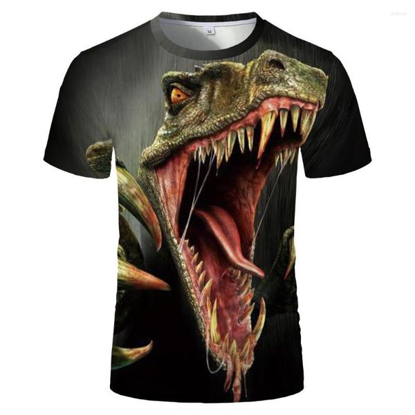 T-shirt da uomo 2023 Tiger Men T-shirt stampata in 3D Black Ferocious Street Abbigliamento moda unica Boy Summer Tee Top