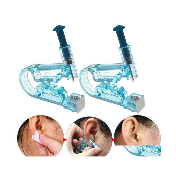 Piercing kitleri Sağlıklı güvenlik steril tek kullanımlık vücut kulak burun tabancası kulakları piercer alet kit 20pcs Damla Teslimat Sağlığı Güzellik Dövmeleri Dhg4a