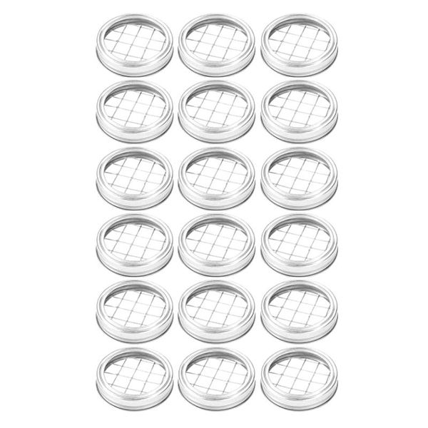 Organização de armazenamento de cozinha 18 PCs Mason Jar Flor Frog Arranjo floral Planta de tampa Ferramentas fixas para boca regular