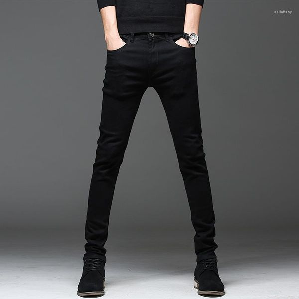 Jeans maschile 2023 primavera e autunno classico gamba dritta nera dritta casual size long di alta qualità 28-36