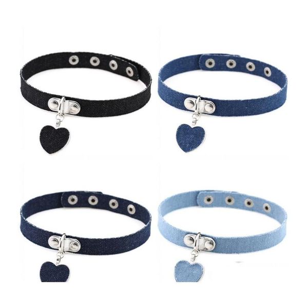 Chokers Cowboy-Anhänger-Choker-Liebes-Halskette Punk-Gothic-Harajuku-Halsketten Rock-Comic-Clavicar-Halskette Schmuckzubehör 3 28 Dhwr7