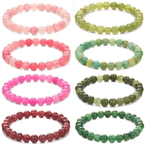 Очарование браслетов розовые браслеты зеленые вены агрируют круглые браслеты для женщин мужчины.