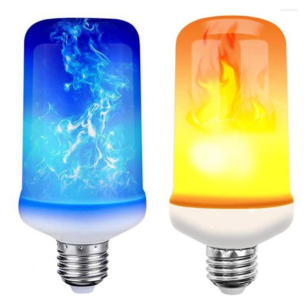 Gelbe/blaue Licht-LED-Flammenlampe 9W 15W E27 E14-Effekt-Feuerlampe für Hausgarten-Weihnachtsdekor-Lichter mit 4 Modi