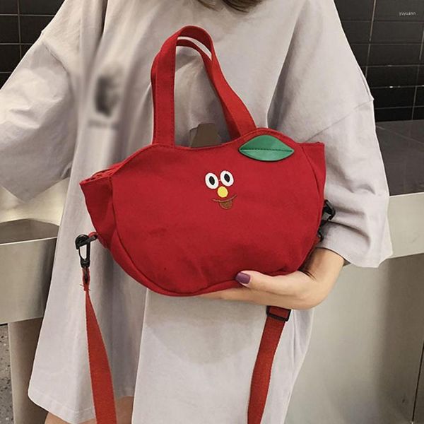 Umhängetaschen süße Cartoon -Tasche Ladies Mode Banane Canvas Diagonal Casual Handtasche Mini Reise Brieftasche Bolsa Feminina