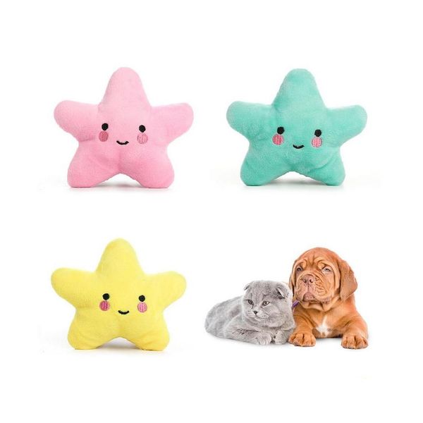 Toys de cachorro Chews ador￡vel brinquedo de brinquedo Pets estrelas de l￣ macio de descompress￣o solar