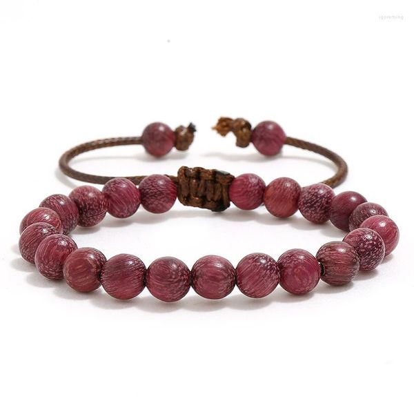 Armbänder Holzperlenarmband für Männer tibetisch-buddhistische Meditation Mala Gebetsperlen elastisch