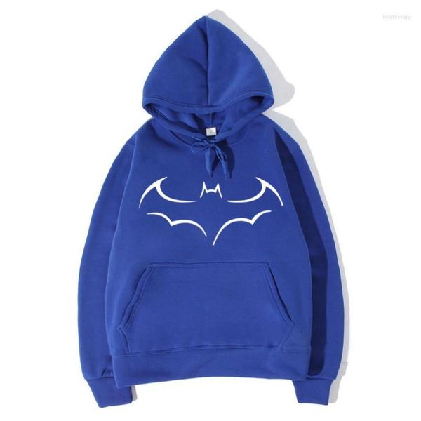 Felpe con cappuccio da uomo Abbigliamento maschile The Bat Stampa Felpa con cappuccio a colori 2023 Tenere al caldo Inverno Primavera Felpe Uomo Casual Streetwear Harajuku