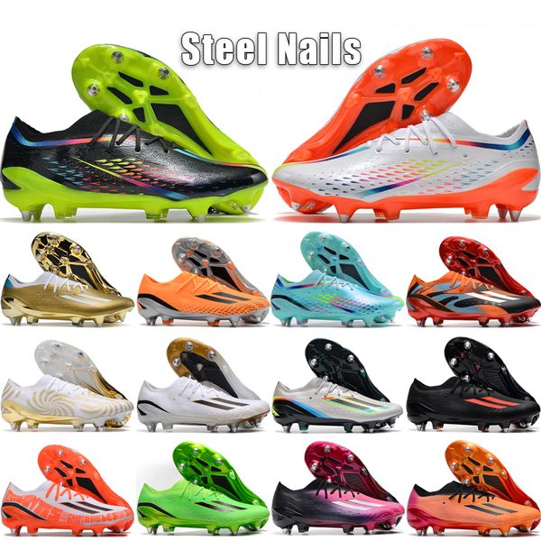 Scarpe da calcio da uomo X Speedportal FG di alta qualità Chiodi in acciaio Leyenda Dati di gioco Beyond Fast Core Nero Chiaro Aqua Scarpe da calcio da esterno Taglia 39-45