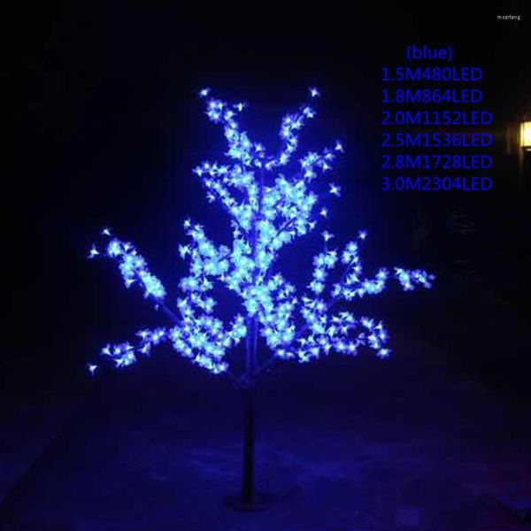 Weihnachtsdekorationen, 1,5 m bis 3,0 m Höhe, LED-künstliche Kirschbaum-Lichter, 110/220 VAC, regensichere Feengarten-Dekoration