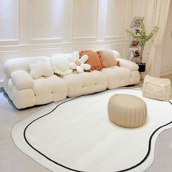 Tapetes de tapete espessos para o tapete de cabeceira da sala de estar e um sofá de mato de pelúcia