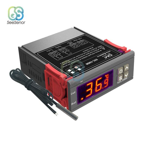 STC-1000 STC 1000 LED Digitaler Thermostat für Inkubator, Temperaturregler, Thermoregulator, Relais, Heizung, Kühlung, 110–220 V, 10 A