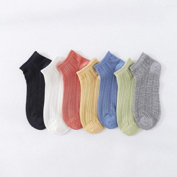 Frauen Socken Sommer Dünne Abschnitt Mesh Karte Seide Boot Einfarbig Baumwolle Japanische Mädchen Hersteller S