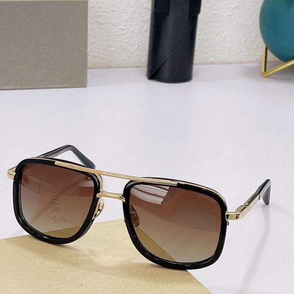 Óculos de sol Designer Óculos de sol para mulheres Mach One Metal Retro Classic Fashion Styles Design Design Glass Sun Square Double Bridge Frame UV 400 Lens Homem óculos de óculos