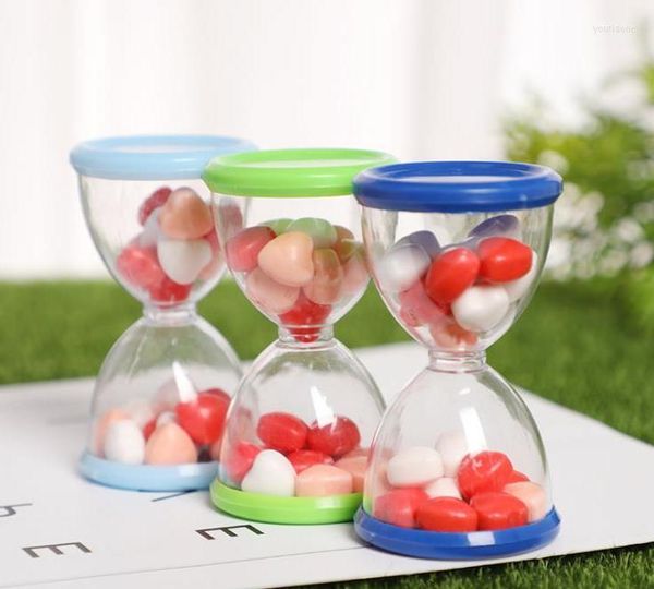 Confezioni regalo Creative Sand Clock Candy Boxes Clessidra in plastica Scatola per bomboniere e bomboniere all'ingrosso