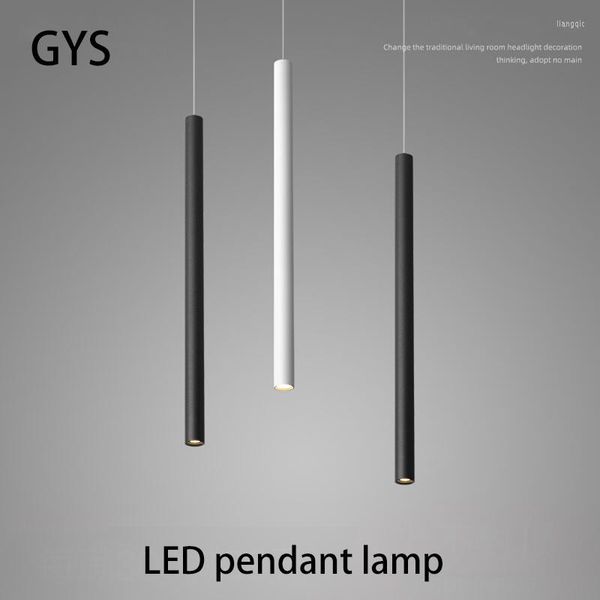 Pendelleuchten GYS LED-Scheinwerfer Aluminiumlampe Nachttisch Kronleuchter 3W Lange Linie Streifen für Esszimmer Home Bar Innenbeleuchtung Foco