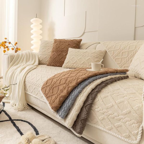 Coprisedie 2023 Copridivano in 7 colori Fodera antiscivolo Fodera per divano Asciugamano europeo per l'arredamento del soggiorno