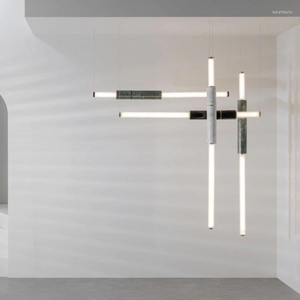 Lâmpadas pendentes Decoração de sala moderna Tipo LED LUZNAÇÃO NORDIC LUZ para cozinha/escritório/loja Arte pendurada